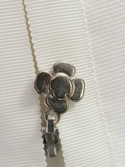 エムズグレイシー 724315 ジャケット 36 ホワイト カメリアジップ IT1XQON1LCF0