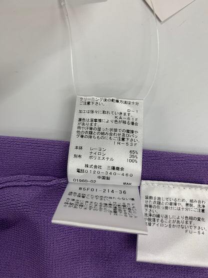 トゥービーシック レーヨンナイロン ショートカーディガン W5F01-214-36 40 パープル フリル ラインストーン ITGGRRJSBHTF