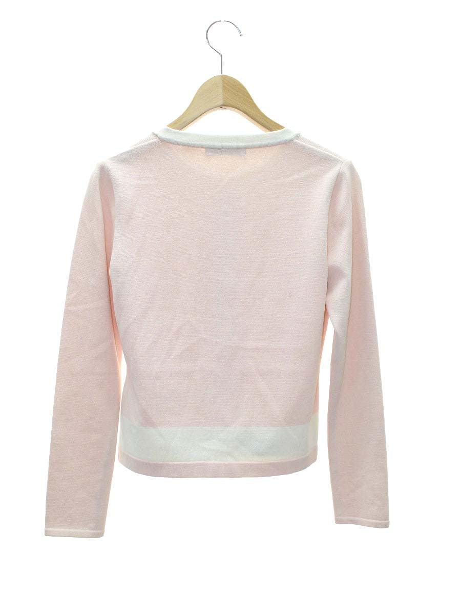 ルネ basic 5812010 カーディガン 34 ピンク バイカラー リボン ITS2CLYSN8G8 【SALE】