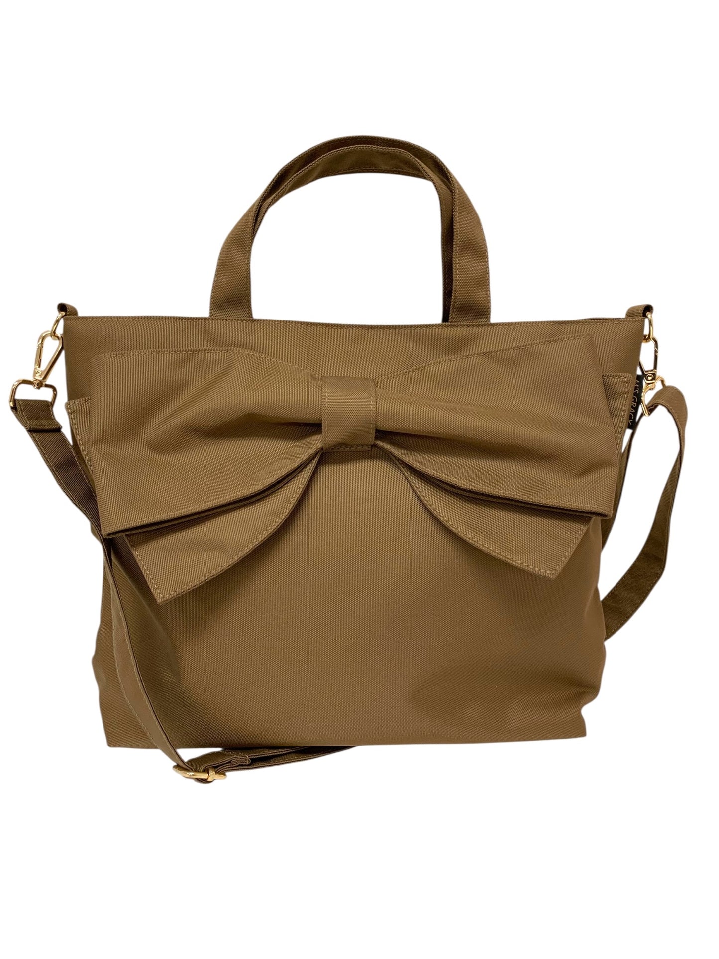 エムズグレイシー 494517 バッグ ブラウン リボン ショルダーストラップ IT4CMF40XN38