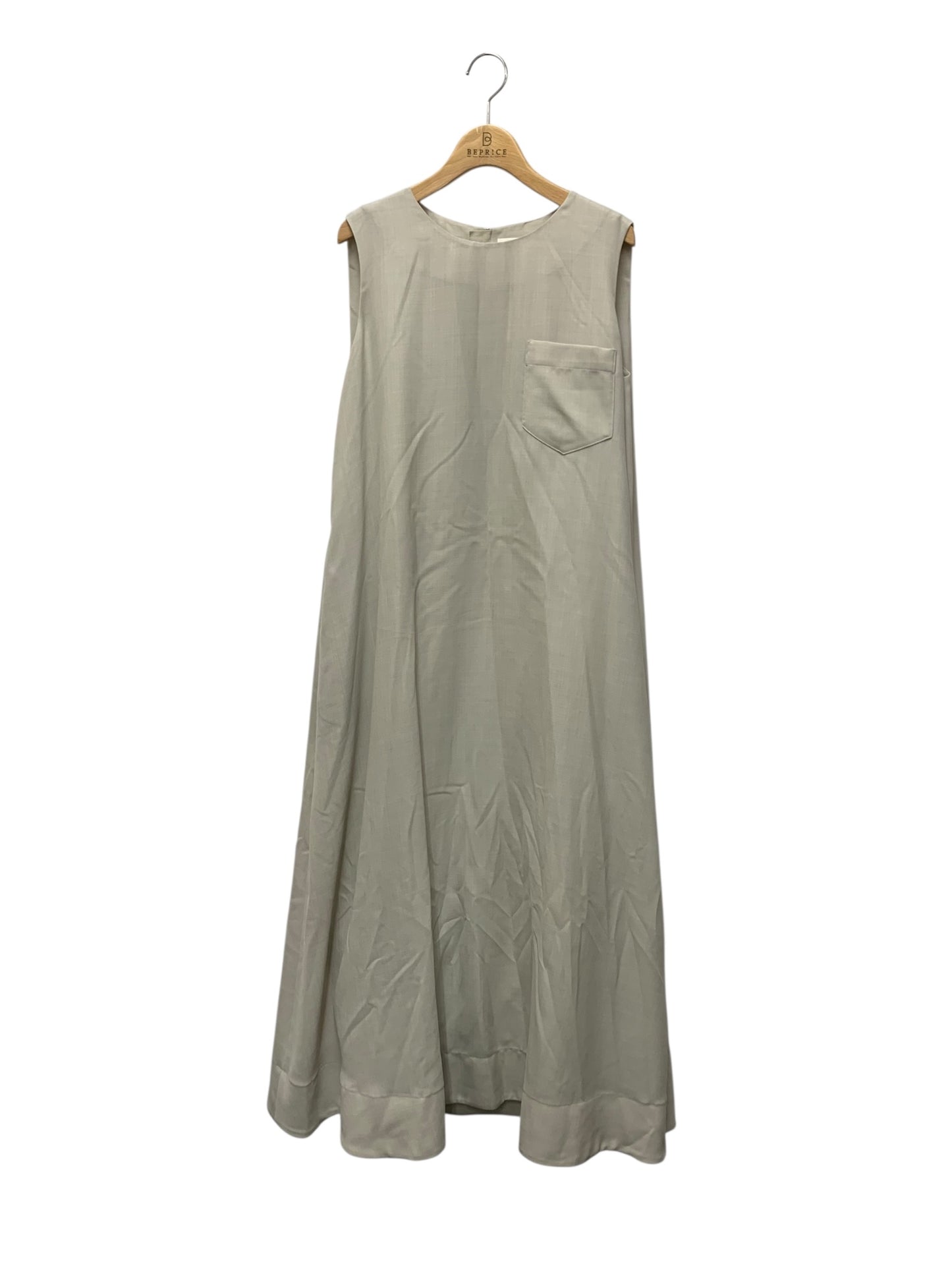 エブール 3710300595 ワンピース 38 グレー ロング パッチポケット ITCWAZHNVHVW 【SALE】