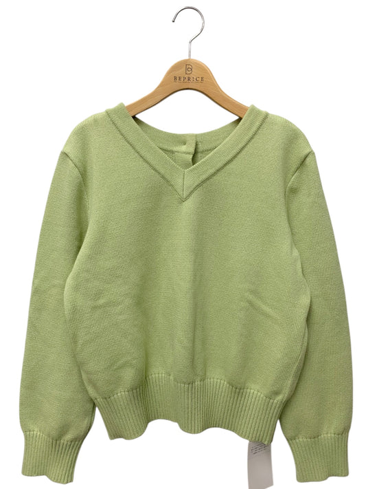 ルネ 6112990 ニット 34 グリーン バックボタン Vネック ITBOQKTVL3TC