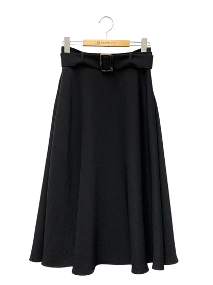 アディアム BELTED A-LINE SKIRT 41634 スカート 2 ブラック 2022年増産品 IT0ROZE0B9G8
