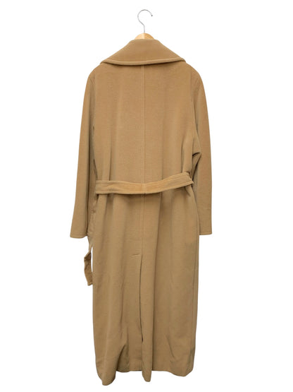 マックスマーラ 1637597 38 キャメル チェスター ロングコート シルバータグ ベルト ITVQLFNTHCB2