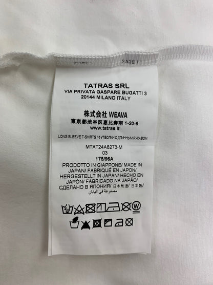 タトラス OSMO クルーネック長袖Tシャツ MTAT24A8273-M 03 ホワイト コットン100% ITGGJT02M3X8