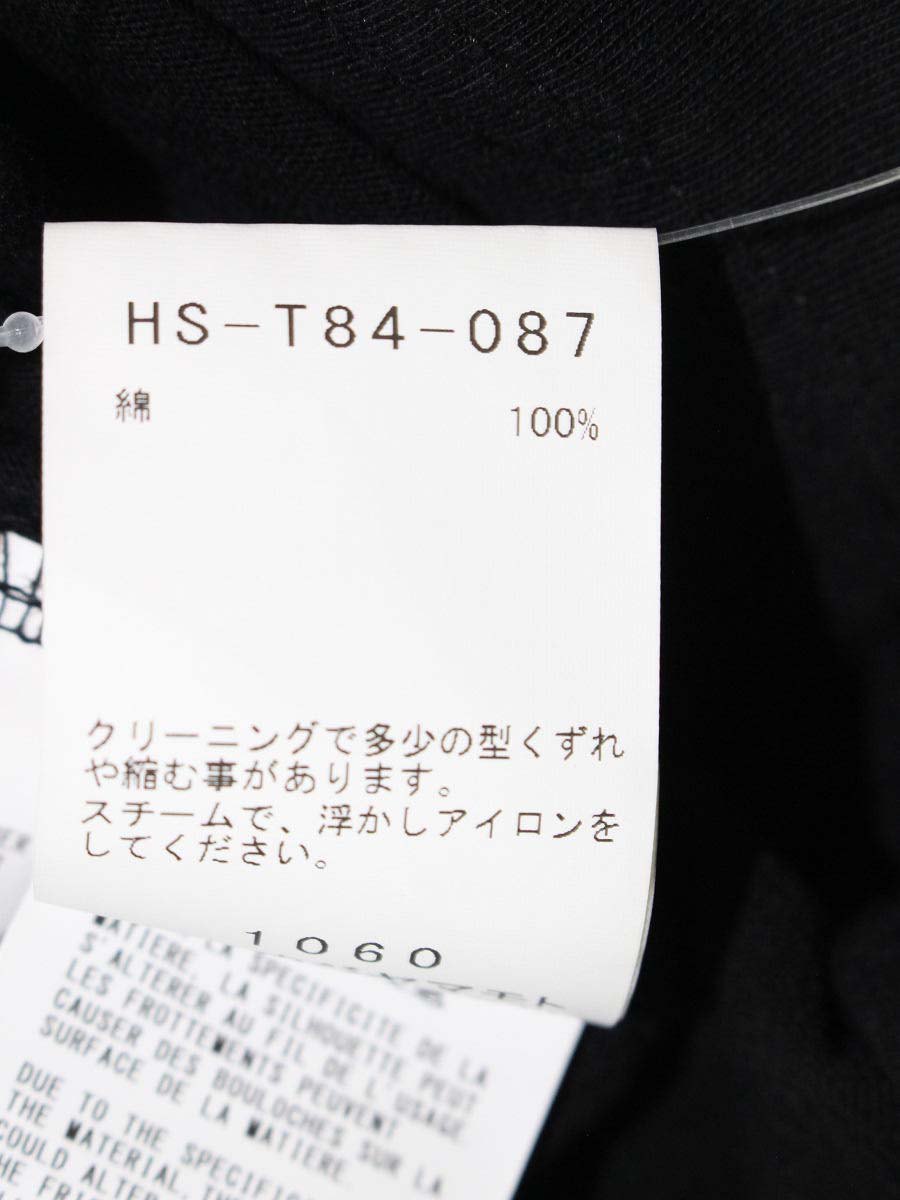 ヨウジヤマモト HS-T84-087 Tシャツ 3 ブラック パッチポケット オーバーサイズ ITX9VDJPZQOO