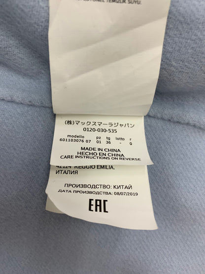 マックスマーラステュディオ Cucito A Mano 601103076 ガウンコート 36 ライトブルー ダブルフェイス ITD0UEQSDT85