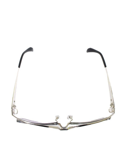 サムライ翔 SS-J33 メガネ シルバー/ブラック メタルフレーム スクエア IT1CKO1XAQ44