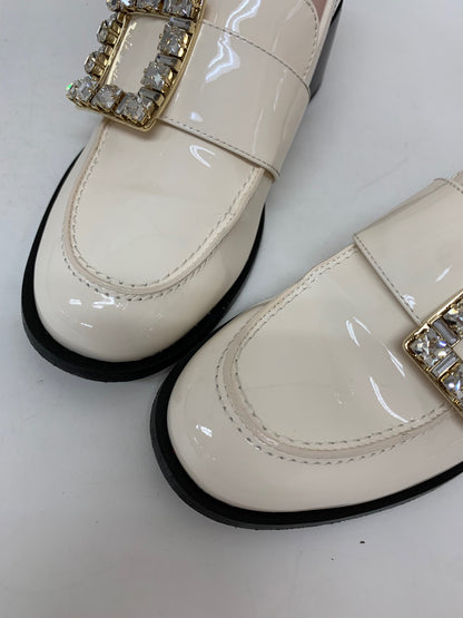 ロジェヴィヴィエ ローファー 36 アイボリー レンジャー パテントレザー クリスタル ITGKLDAU37IO