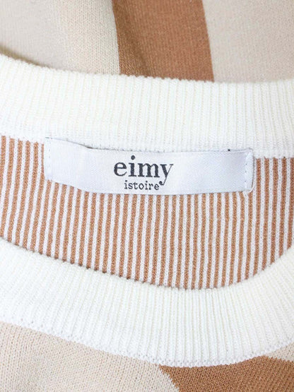 エイミーイストワール EIMYロゴバイカラー 1119511498-0 ニットプルオーバー  F ベージュ ITK99EDNN39B