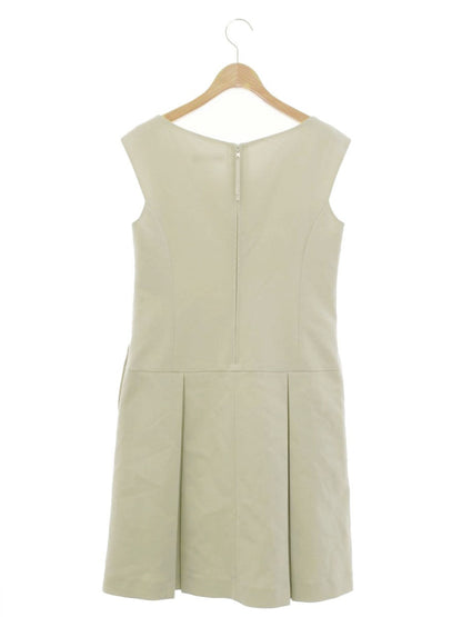 フォクシーニューヨーク 37801 ワンピース 38 ベージュ プリーツスカート ITF1GR0HXJ6S