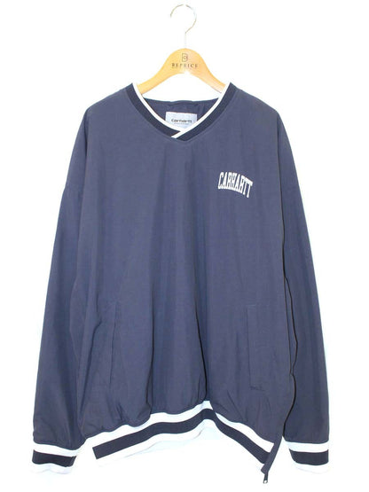 カーハート DIVISION SCRIPT COACH PULLOVER  I023625  プルオーバー L ブルー IT40TCI0OM2K