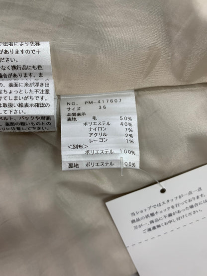 エムズグレイシー チェック柄 ラップ  417607 スカート 36 ベージュ ウール混 ITNWP31ITL35