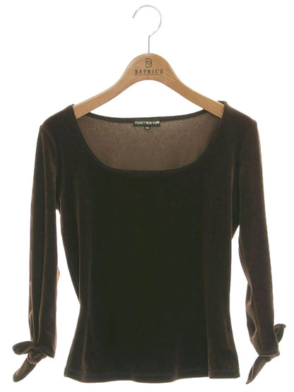 フォクシーニューヨーク 20225 トップス 38 ブラウン ベロア IT6163GM90GQ