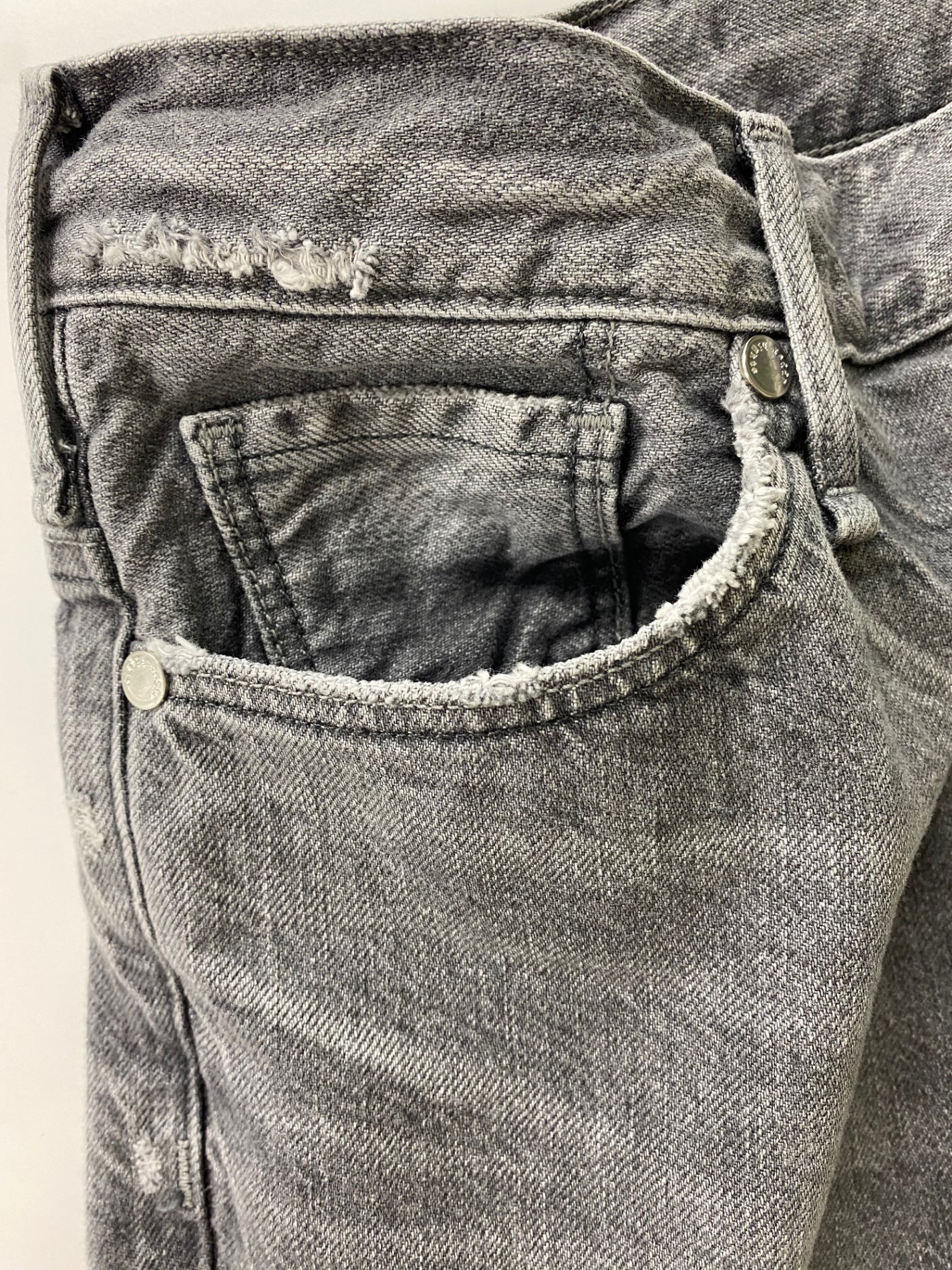 アッパーハイツ THE TAYLOR CROP 18B211402SDD デニムパンツ 26 グレー カットオフ ITFNLUR2JRNV
