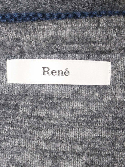 ルネ 6442590 ニットジャケット 34 グレー ジップアップ ITWRLU2REH80