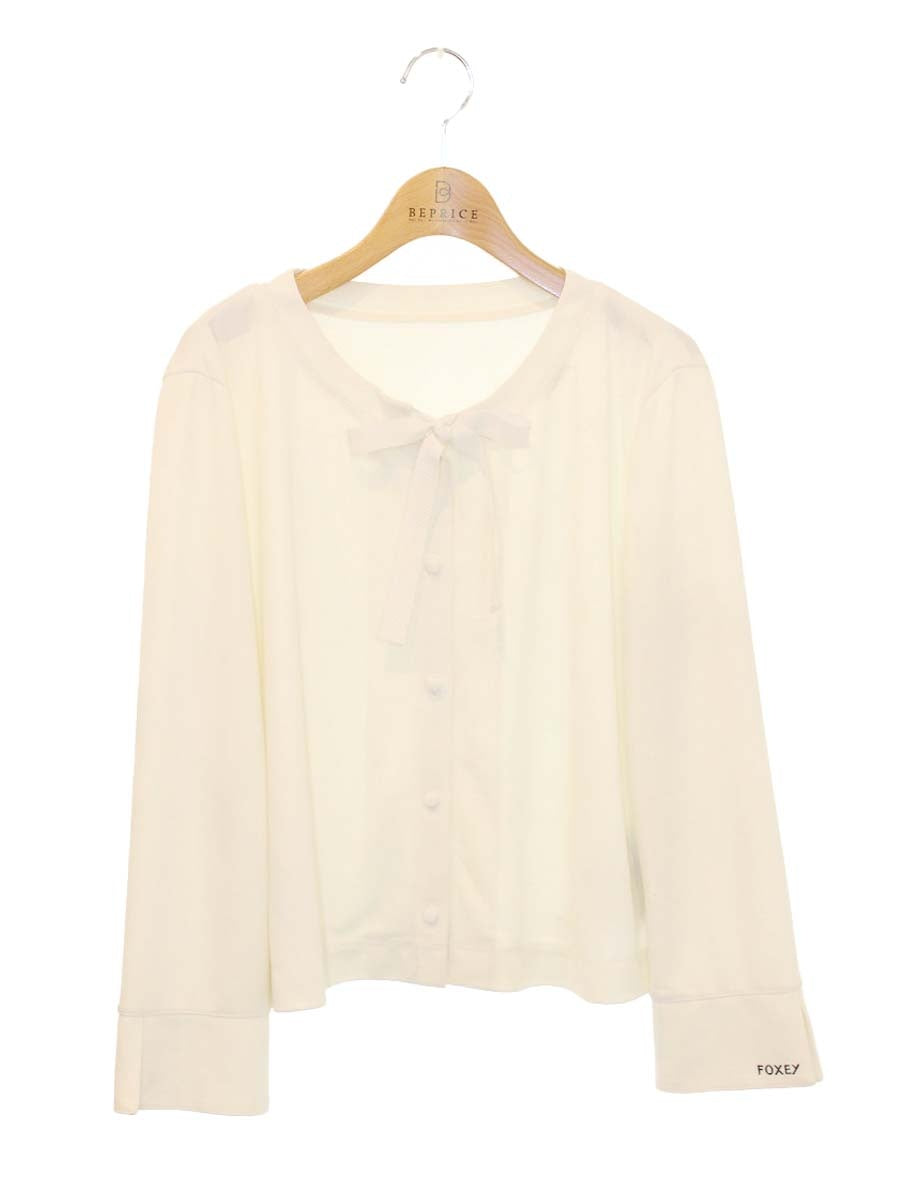フォクシーニューヨーク LADY BOW CARDIGAN 41392 カーディガン 42 ホワイト IT8BTI3RKKSG