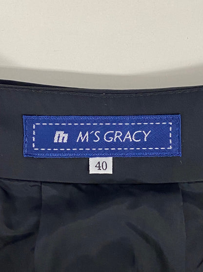 エムズグレイシー 727103 スカート 40 ブラック タック バルーン ITUM1X1673M6