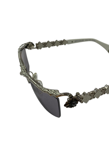 ロズヴィー 209251603 サングラス ホワイト 本数限定100本 メタルフレーム ハーフリム スクエア IT7VEAF091YD