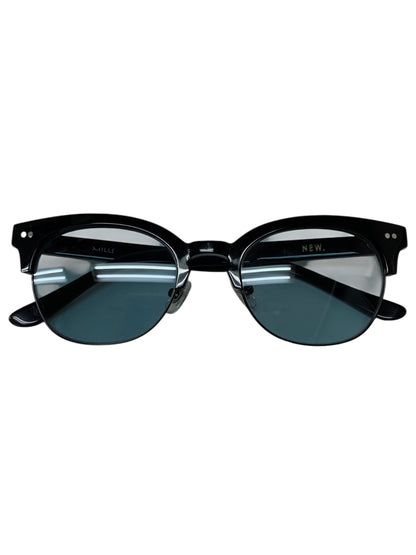 ニュー MILLS サングラス ブラック コンビフレーム フルリム ウェリントン ITYLM64FN7BI