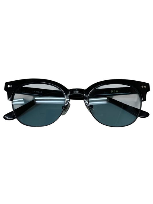 ニュー MILLS サングラス ブラック コンビフレーム フルリム ウェリントン ITYLM64FN7BI