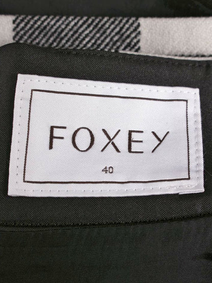 フォクシーブティック Skirt Gingham Circular 34801 スカート 40 ホワイト チェック柄 ITML7B3FVB34