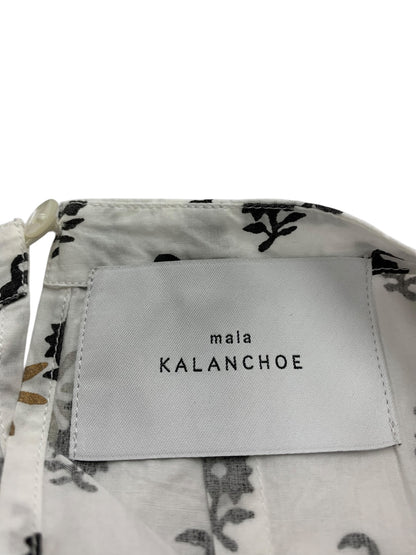 マーラカランコエ ノースリーブワンピース 380511KD2 ホワイト ブロックプリント 石田ゆり子さん着用モデル ITK2UJS8EH96