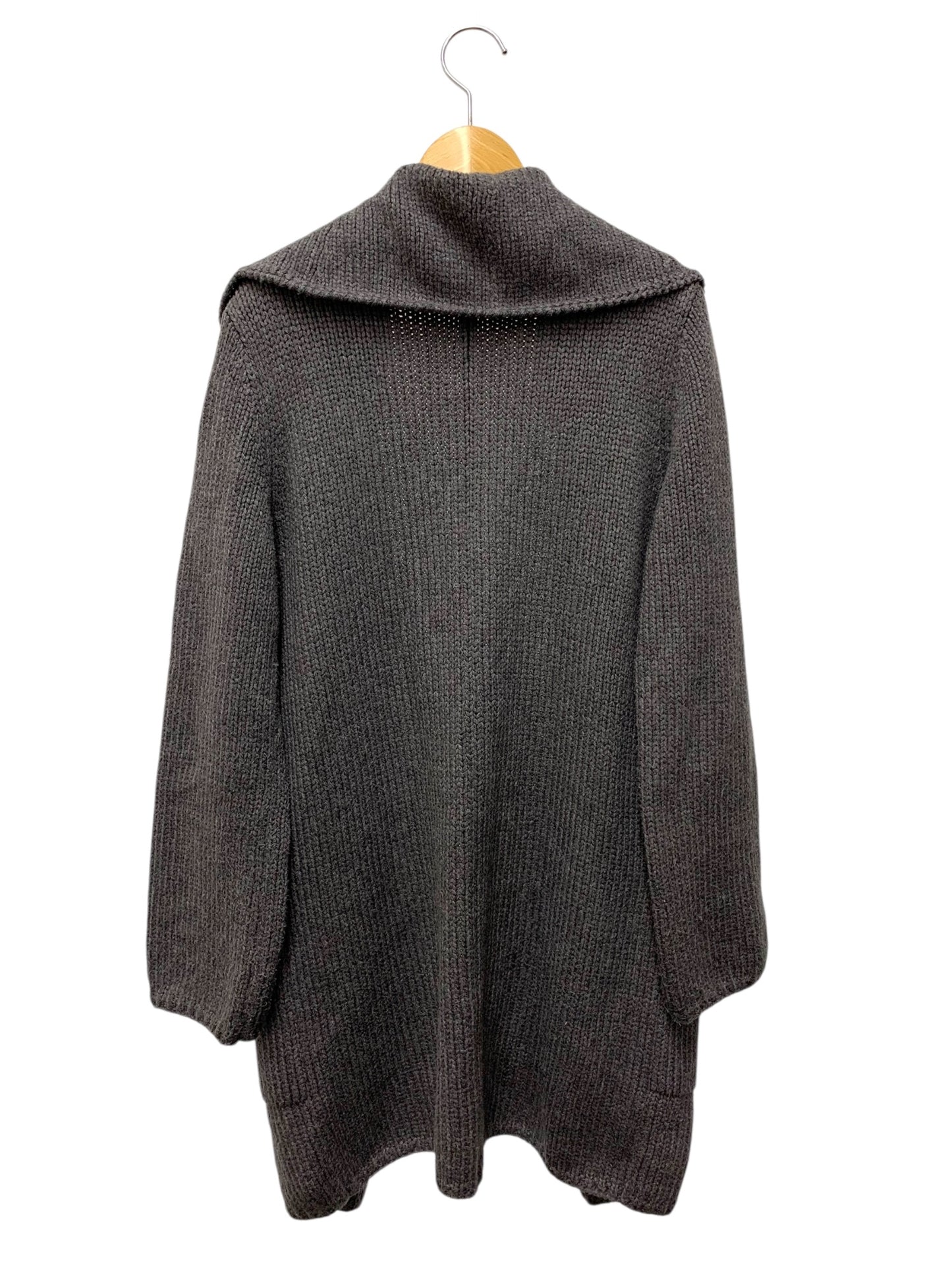 フォクシーブティック ウイングカラーロング 35226 カーディガン F グレー ニット IT5V04ZX8UIX