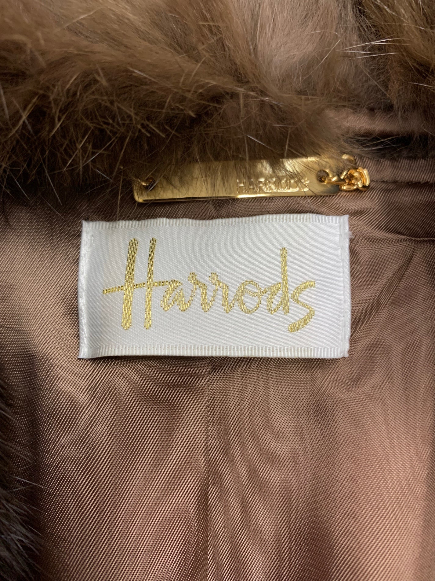 ハロッズ 14521211 ニットジャケット ブラウン ラビットファー IT0YYOK0RASY