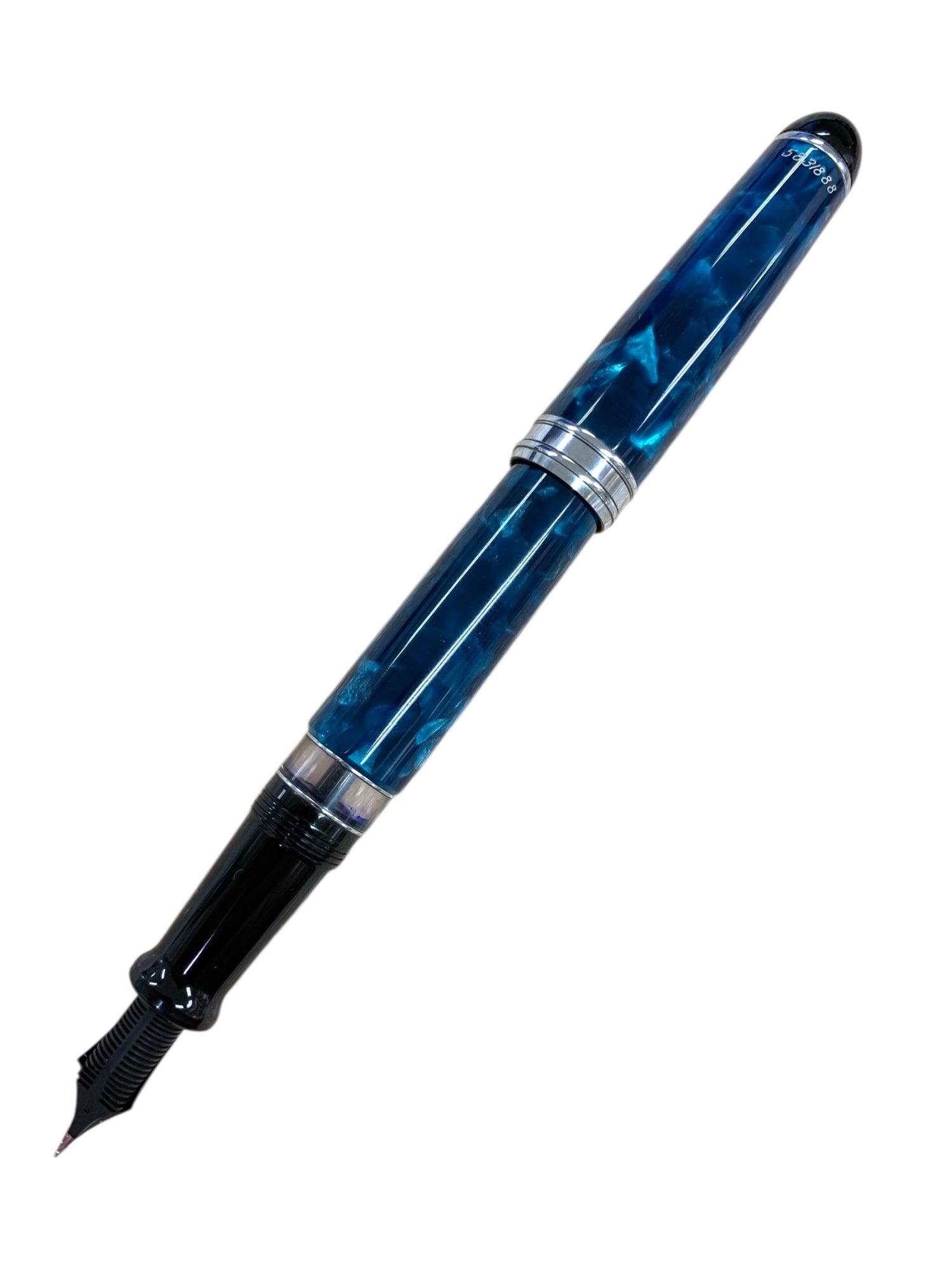 アウロラ 万年筆 ネットゥーノ 限定88 ブルー F 18K | 中古ブランド品