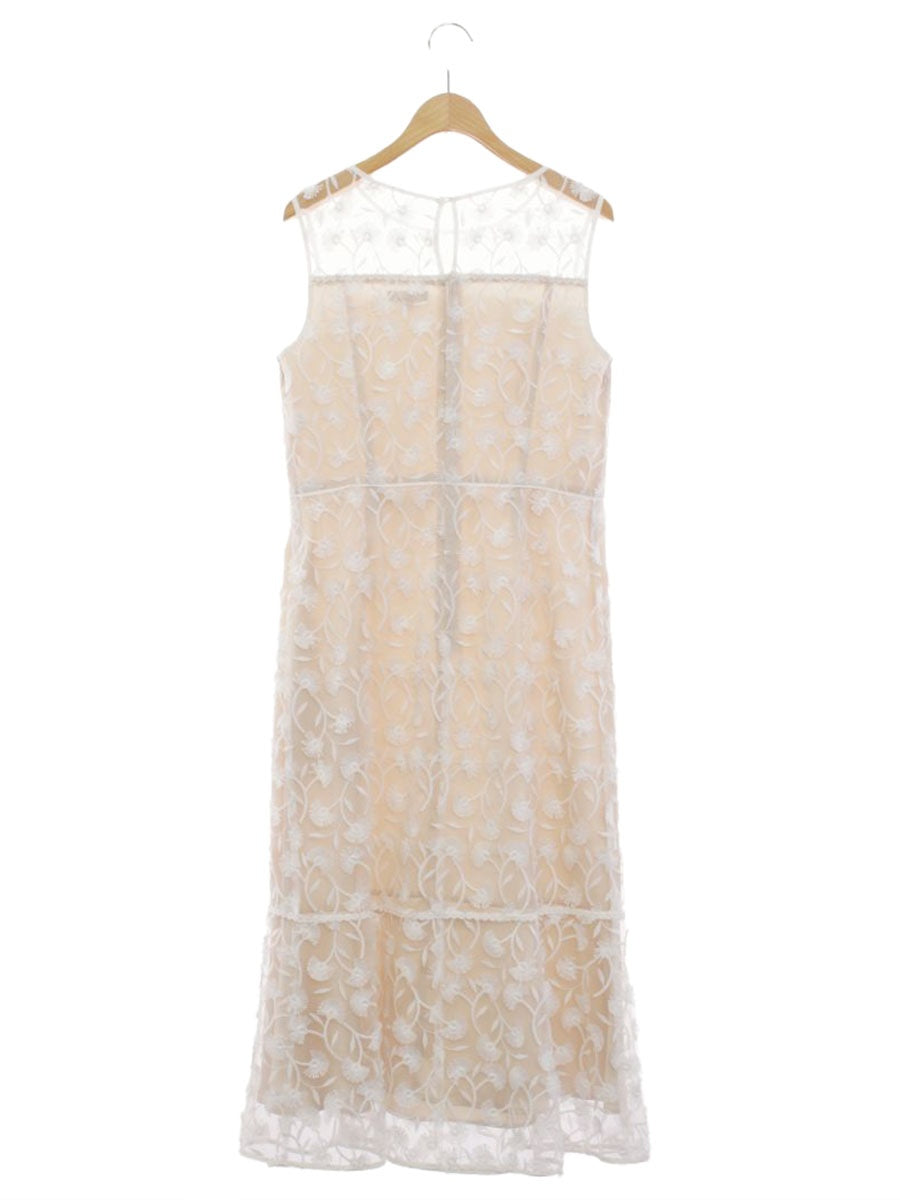 トッカラベンダー Eyelash Embroidery ロングドレス OPTUBM0200 ワンピース 4 ベージュ IT8KTHIPFPTC