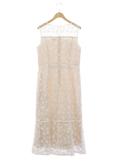 トッカラベンダー Eyelash Embroidery ロングドレス OPTUBM0200 ワンピース 4 ベージュ IT8KTHIPFPTC