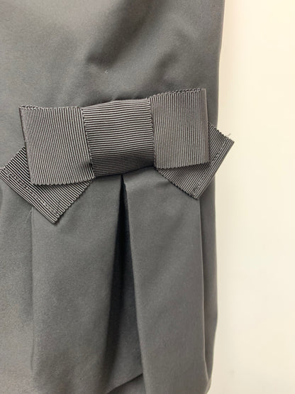 エムズグレイシー 729501 コート 38 ブラック フリル襟 カメリアボタン リボン ライナー付き ITH2I7P8ARO4