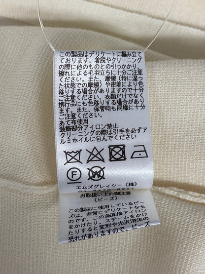 エムズグレイシー 728521 カーディガン 40 アイボリー パール ITDYVMA4FUMC
