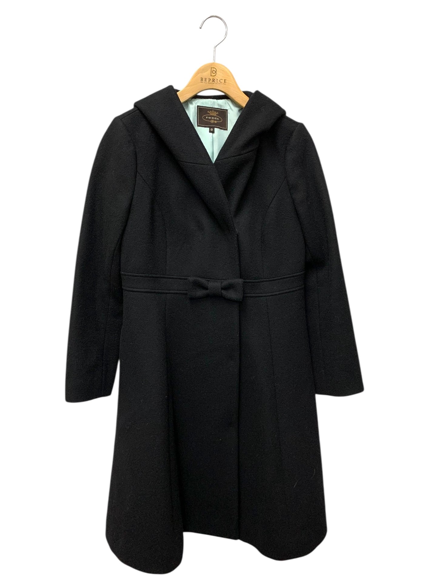 トッカ CCOTOLW0510 コート 0 ブラック ウール フード付き IT208UTA2H3I