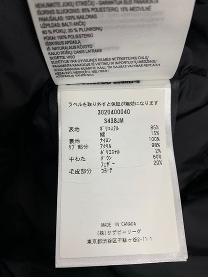 カナダグース JASPER PARKA ジャスパー 3438JM ダウンジャケット M ネイビー IT20LAA6YEJ8