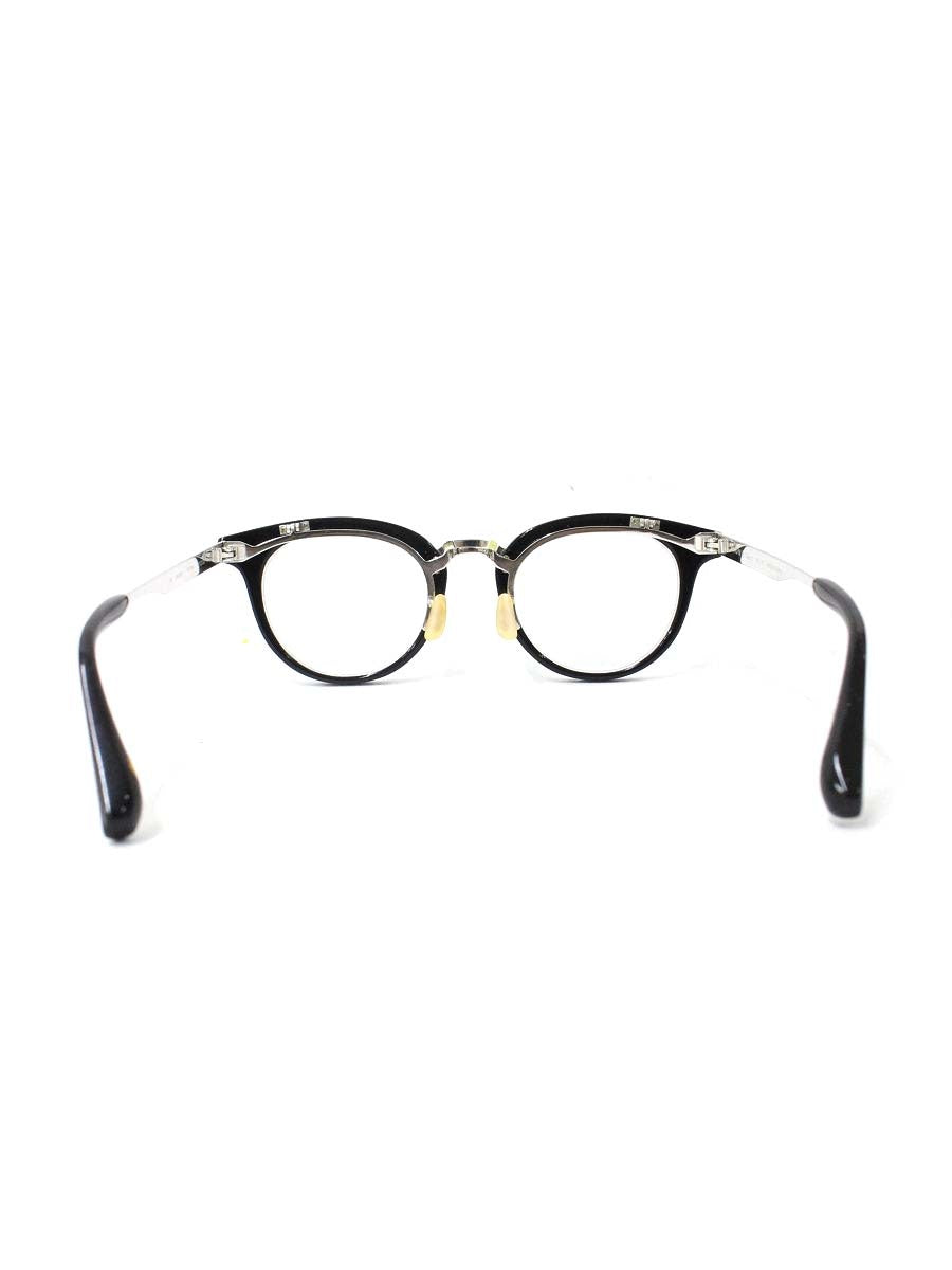 DIGNA Classic 916 メガネ ブラック シルバー コンビフレーム フルリム ボストンシェイプ 跳ね上げ式 IT8BG0BSPMKG