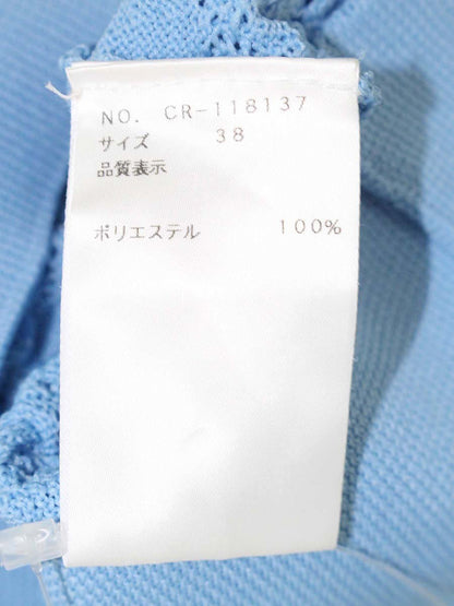 エムズグレイシー 118137 ニット セーター 38 ブルー レース編み ベスト IT4MXQ6KGIUT