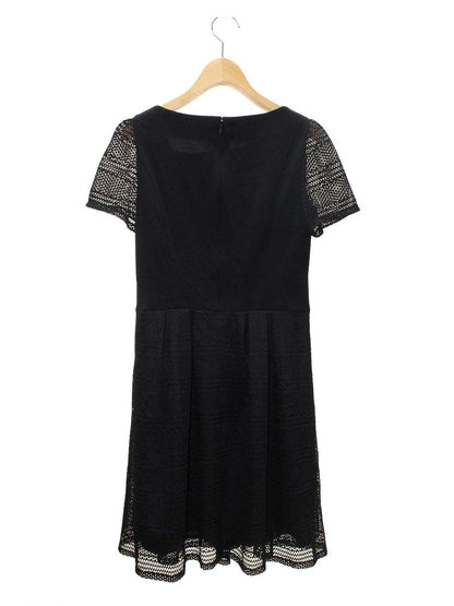 エムズグレイシー 011341 ワンピース 36 ブラック レース リボン ITCS7NVISOVT 【SALE】