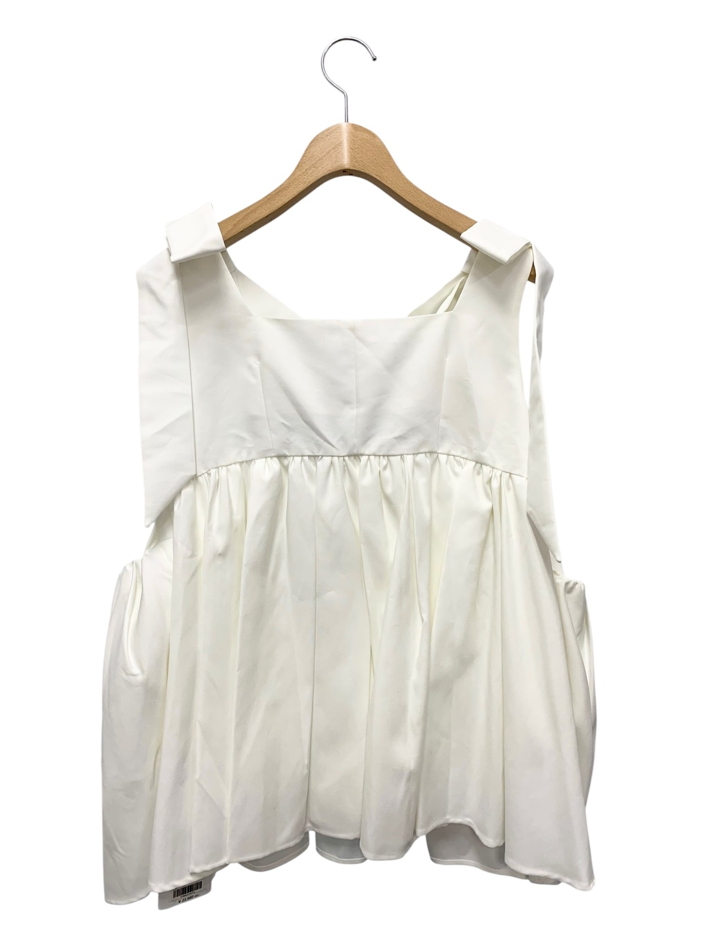 セブンテンバイミホカワヒト ストラップリボントップス 7S124 ブラウス S ホワイト ITHKNJLKVZFK