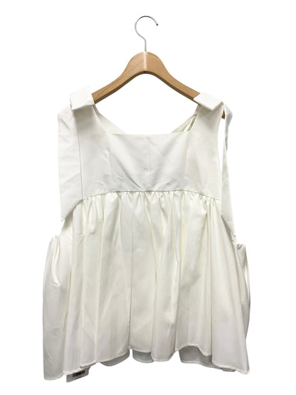 セブンテンバイミホカワヒト ストラップリボントップス 7S124 ブラウス S ホワイト ITHKNJLKVZFK