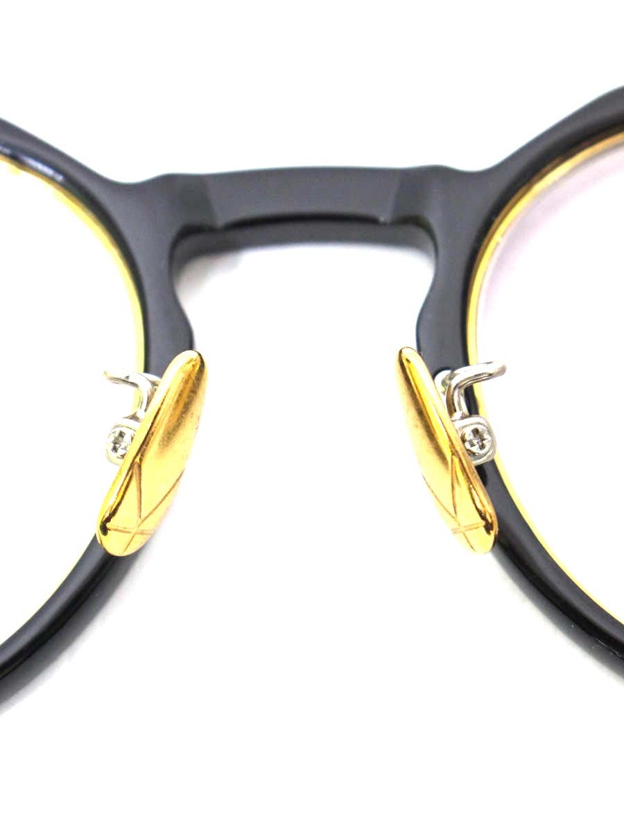 ユウイチトヤマ U-122 メガネ ブラック セルフレーム フルリム ラウンド IT9YU3ZKF4K8