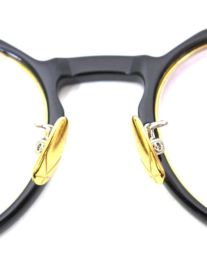 ユウイチトヤマ U-122 メガネ ブラック セルフレーム フルリム ラウンド IT9YU3ZKF4K8