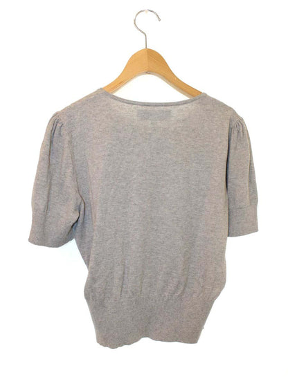 エムズグレイシー 118528 カットソー 40 グレー カシミヤ フェイクパール ITSLY3QKNXEC