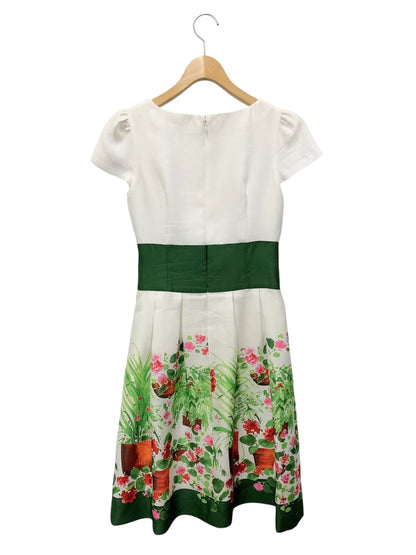 エムズグレイシー Garden Flower Dress 811344 ワンピース 36 ホワイト リボン 花柄 ITBAGN7A040C