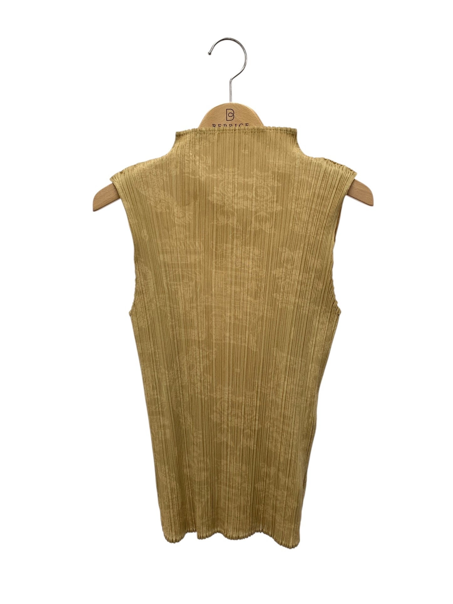 プリーツプリーズイッセイミヤケ PP41-JK721 ノースリーブカットソー 3 ゴールド ボトルネック IT6P9LNRPHUV 【SALE】