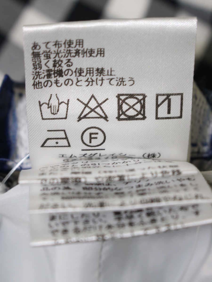 エムズグレイシー 216307 パンツ 40 ブラック/ホワイト ギンガムチェック IT7Y6DUD72MK