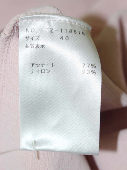 エムズグレイシー 118516 ニット 40 ピンク ハイネック フラワー ワンポイント IT2ZV9QU4CG8