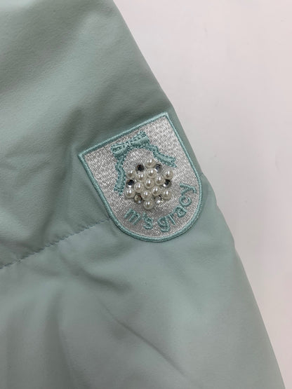 エムズグレイシー 419606 コート 40 ブルー パールワッペン フード IT5VQV5JBHV9