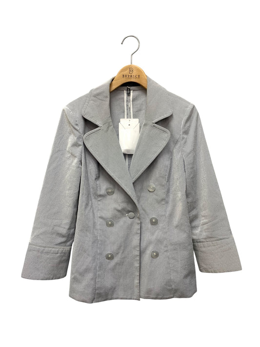 エムズグレイシー ストライプテーラードジャケット 514305 38 ブルー ITT6OVKXI4X6